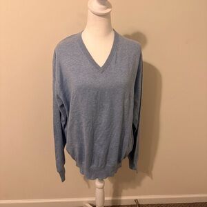 Peter Millar Cashmere V-Neck Sweater  Sky Blue Size Medium